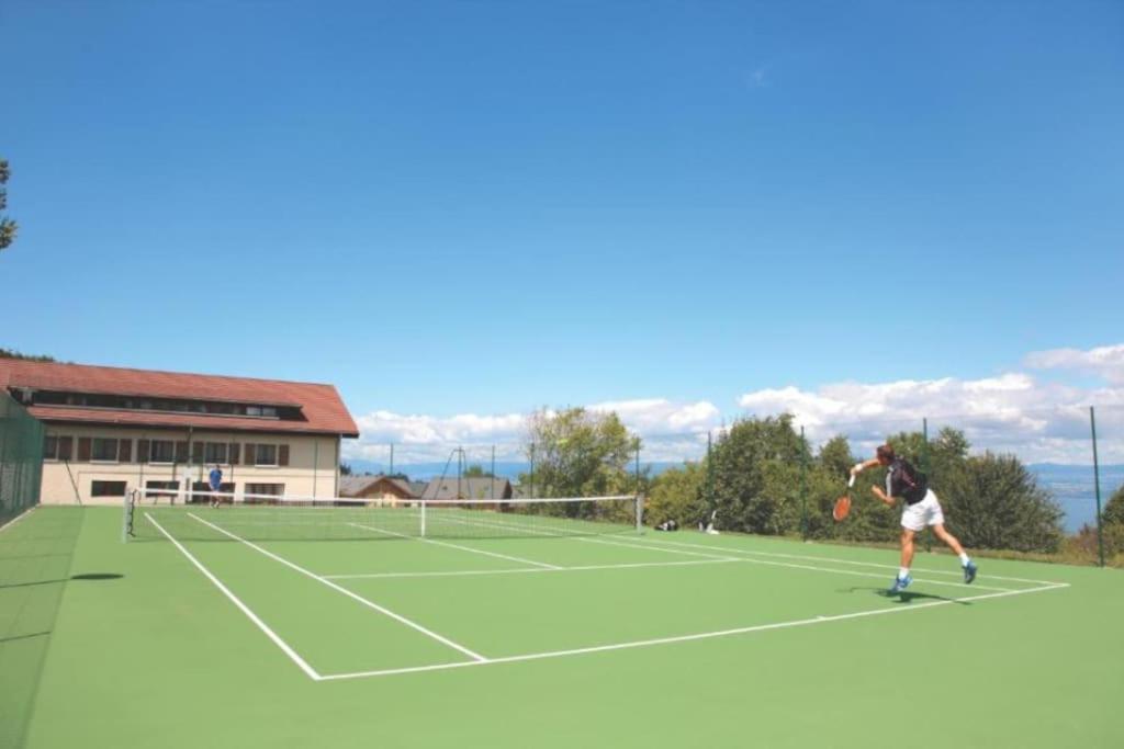 Vue Lac Leman & Piscine - Parking Free - Confort Appart 6 Pers Люгран Екстериор снимка