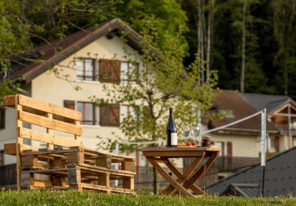Vue Lac Leman & Piscine - Parking Free - Confort Appart 6 Pers Люгран Екстериор снимка