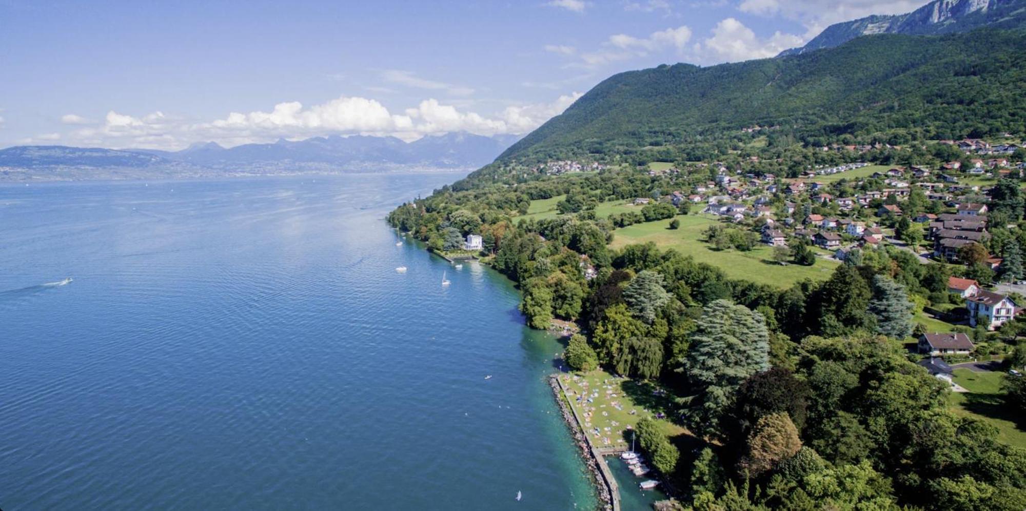 Vue Lac Leman & Piscine - Parking Free - Confort Appart 6 Pers Люгран Екстериор снимка